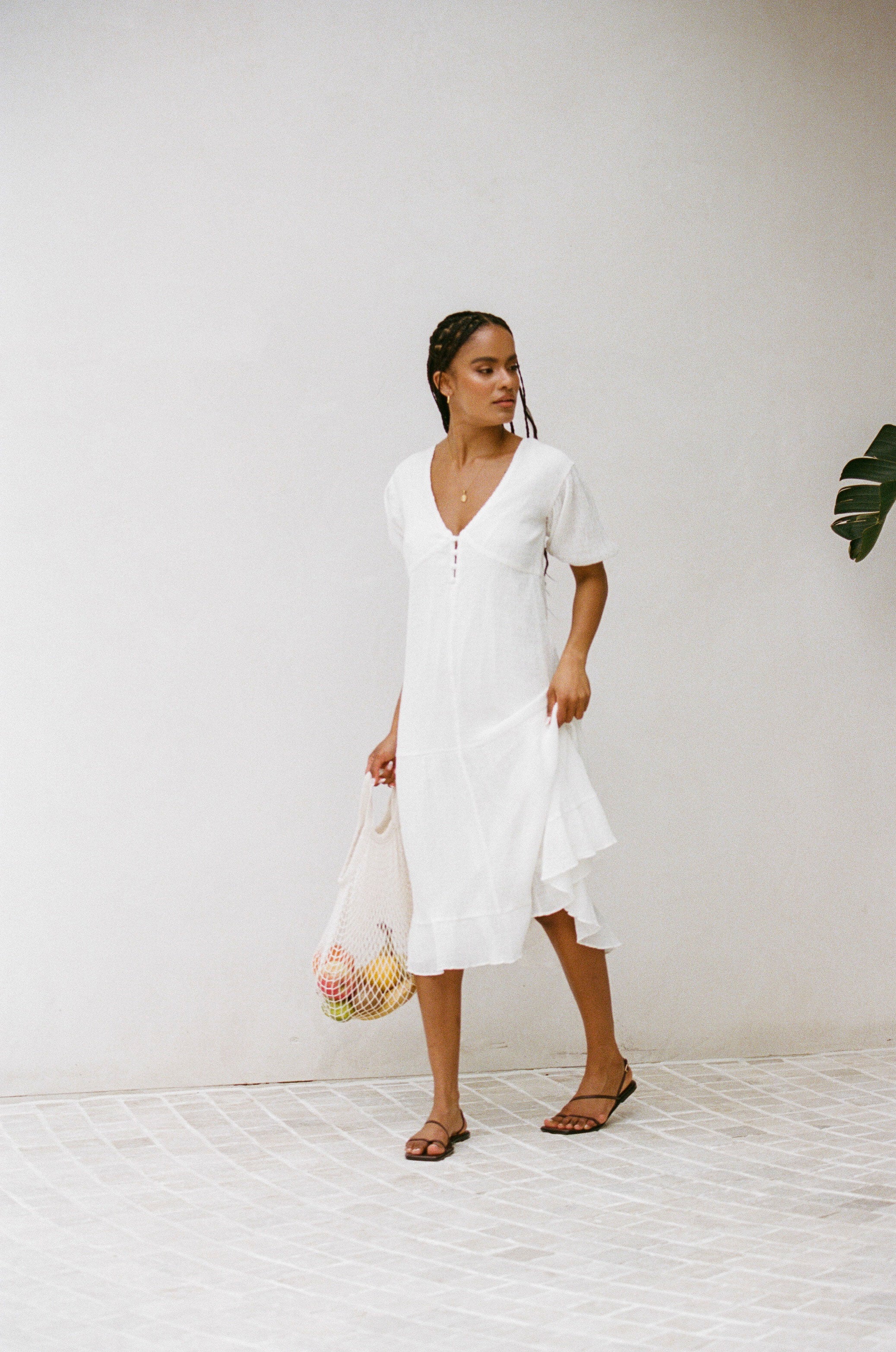 Exclusive White Vittoria Maxi Dress - Sample with a Unique Touch