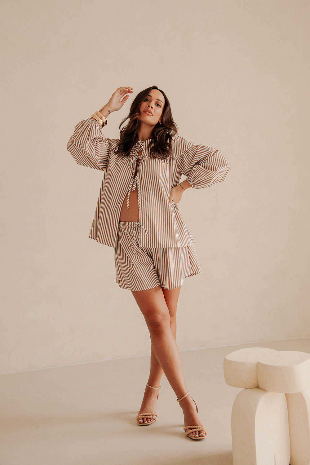 Chocolate-Colored Pennie Summer Women's Top