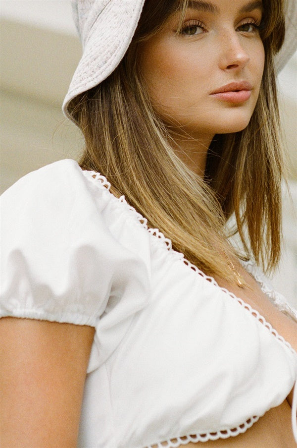 Elegant Silky Kenna Top with Renaissance Charm