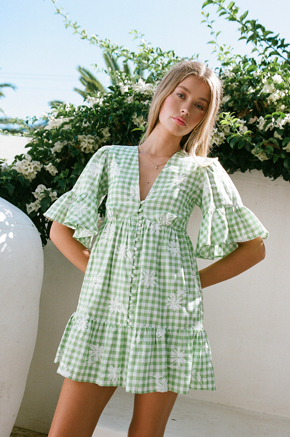 Unique Gingham Twyla Babydoll Dress - Sample Piece