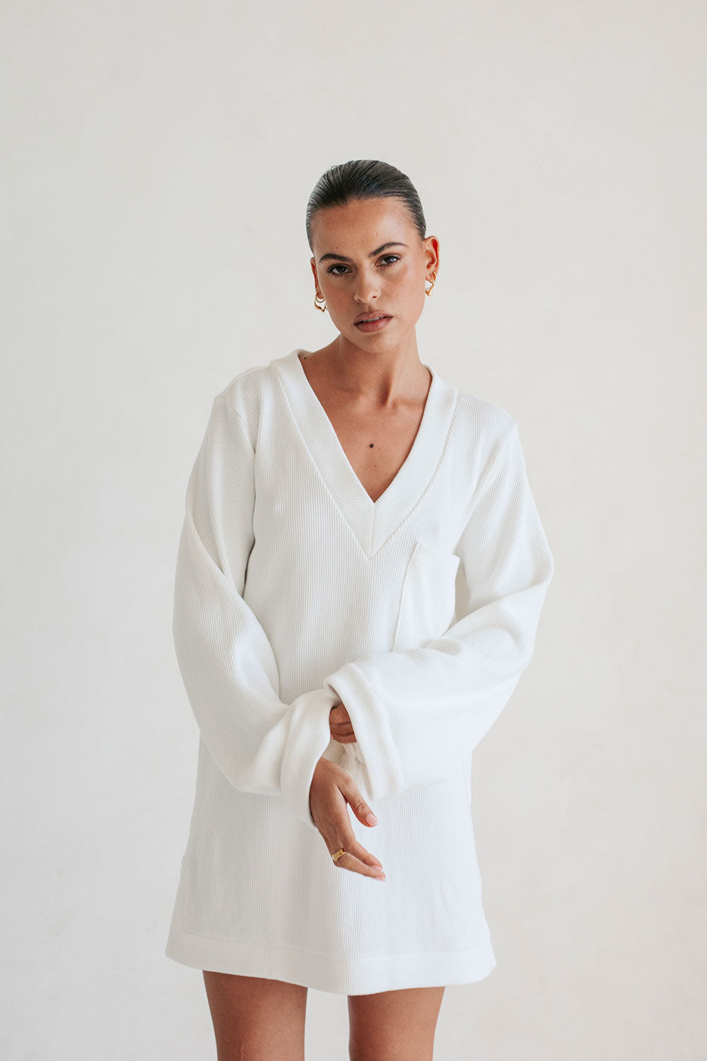 White Riya Vacation Dress - An Exclusive Sabo Design