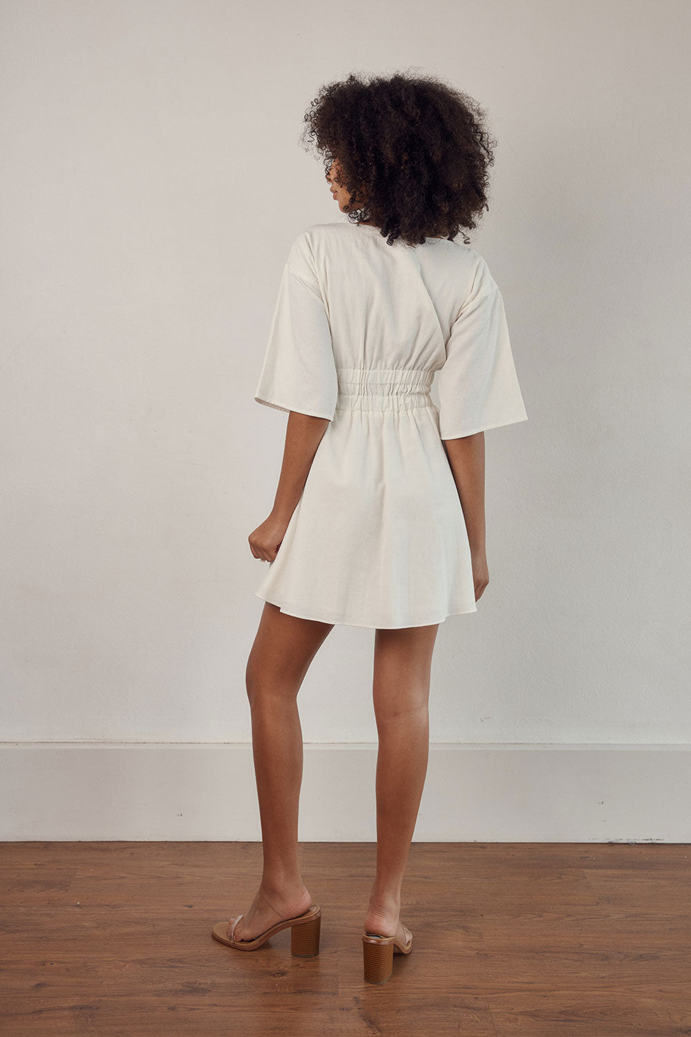 Unique Ariarne Dress Sample with Small Black Dots