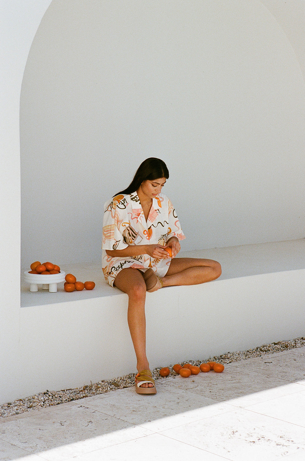 Exclusive Seona Amalfi Aperol-colored Women's Shorts - Sample Edition