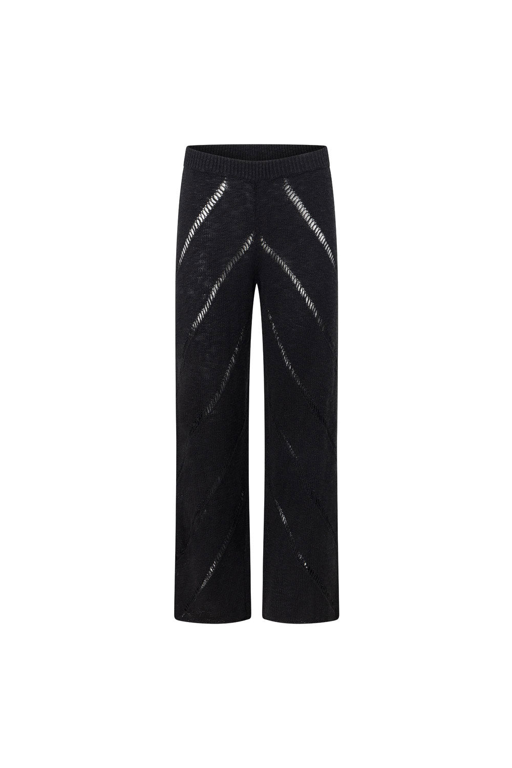 Black Signature Knit Josiah Trousers - A Stylish Bottom Wear