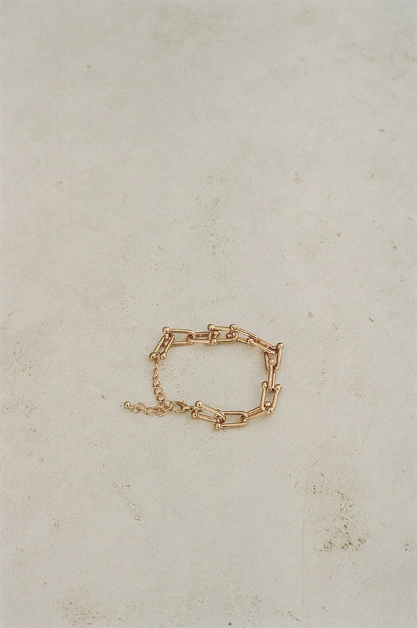 Stunning Gold-Toned Ellery Bold Link Bracelet for a Fashion Statement