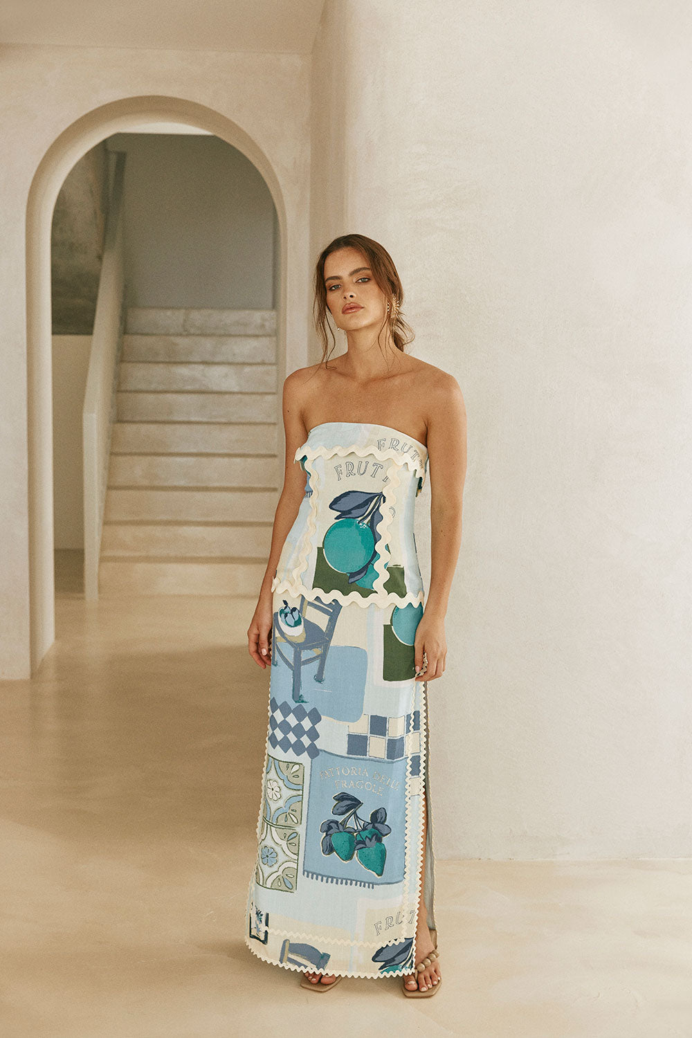 Unique Miriana Dress in Stunning Villagio Blue