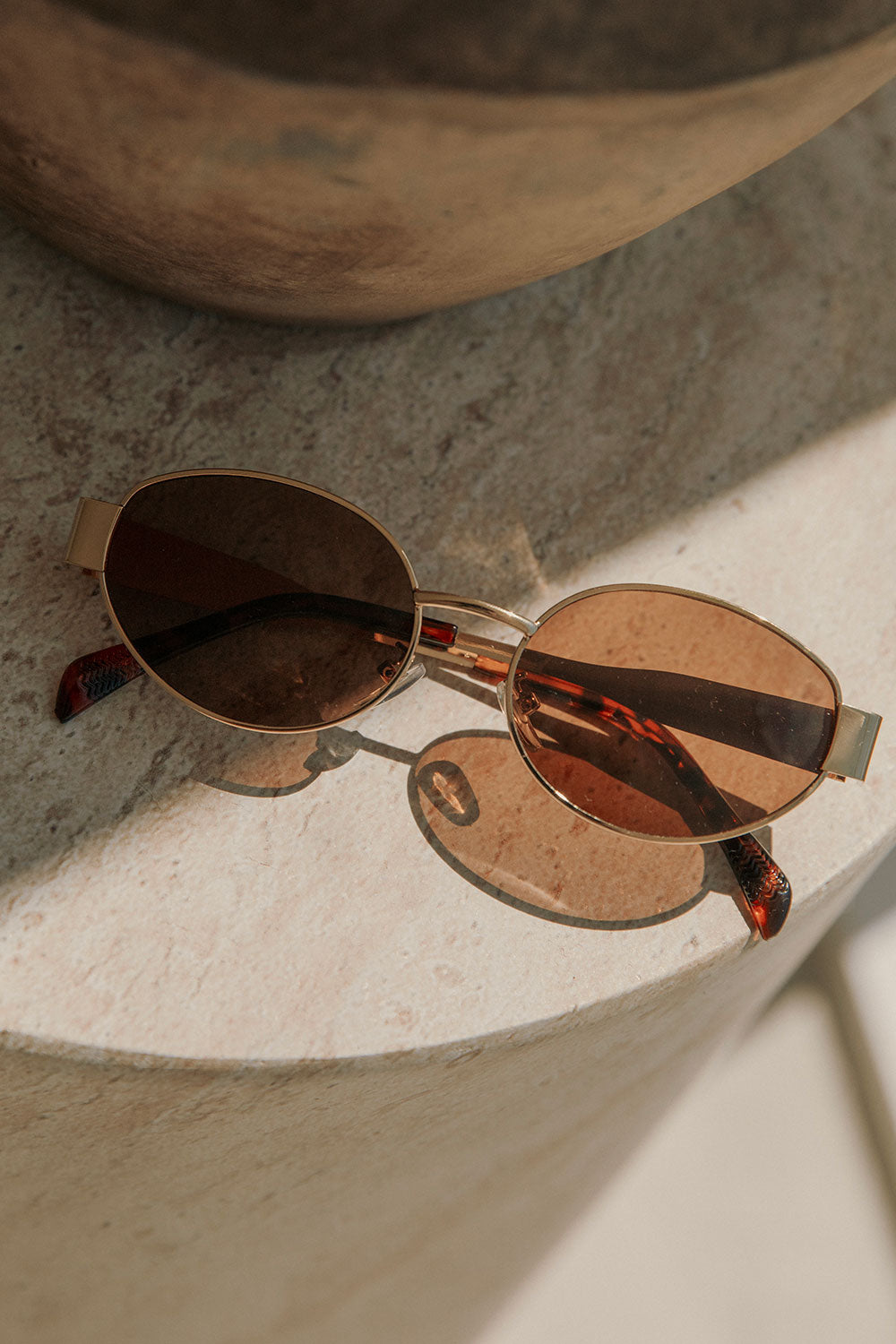 Stylish Katana Gold - Framed Brown - Lensed Sunglasses for an Instant Look Upgrade