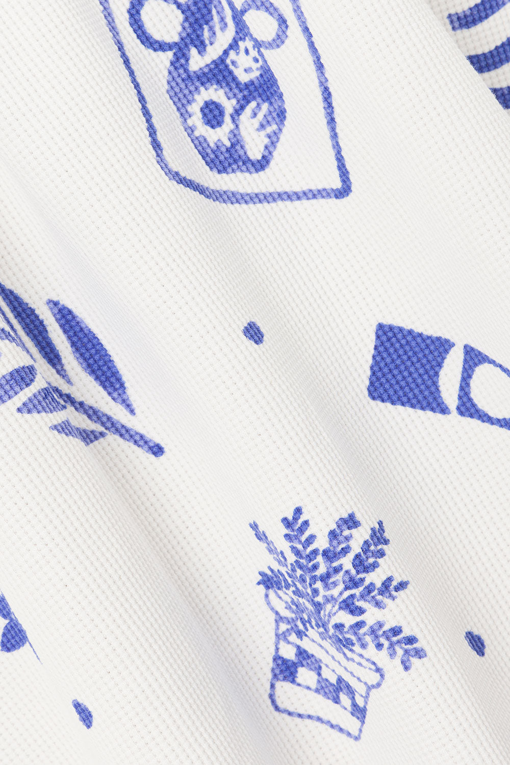Lumiere Collection Jetta Top with Exclusive Artefacts Blue Pattern