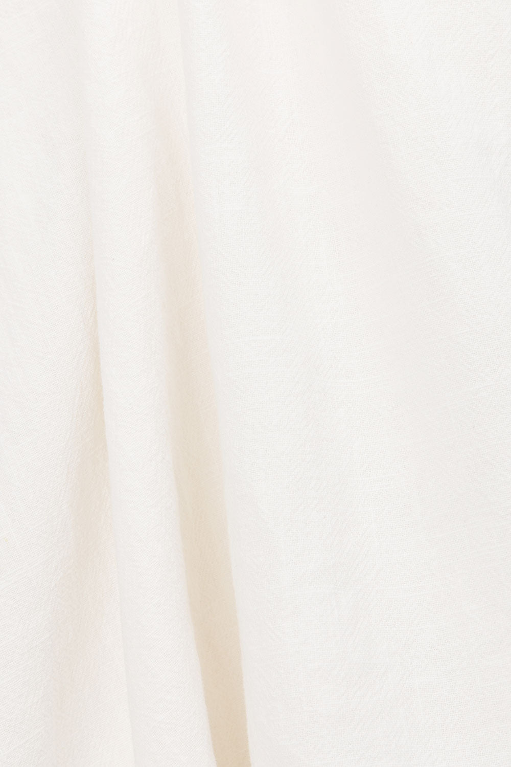 White Natural Ramie Cotton Blend Relaxed Mila Top with Collar and Pocket