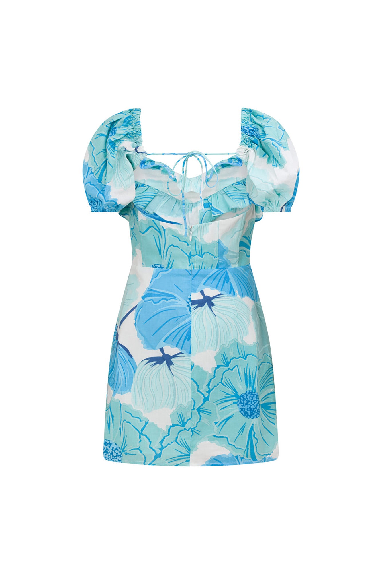 Women's Backless Party Dress with Exclusive Ocean Lily Print - Aruba Style
