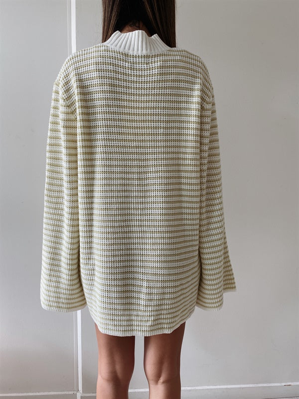 Stripe Patterned Morela Knit Women's Dress - Exclusive Sample