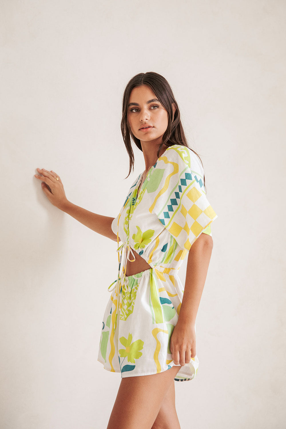 Unique Arella Playsuit in Prego Verde - A Sample for You