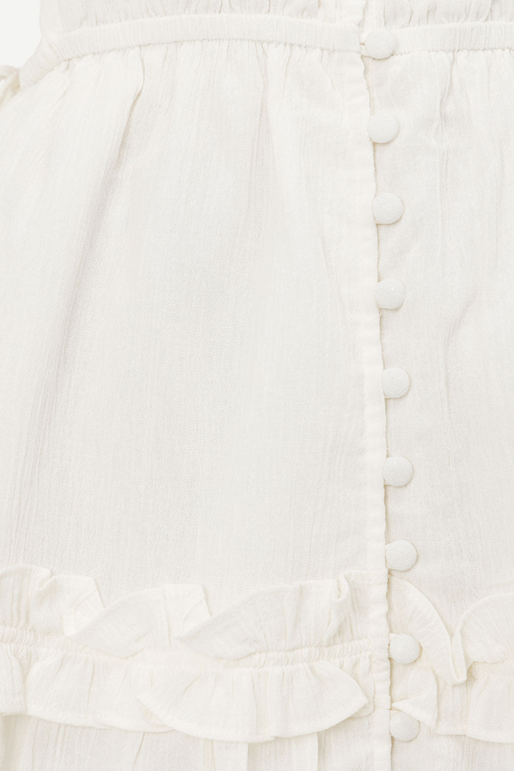 Cream Backless Crinkle Cotton Aston Mini Dress