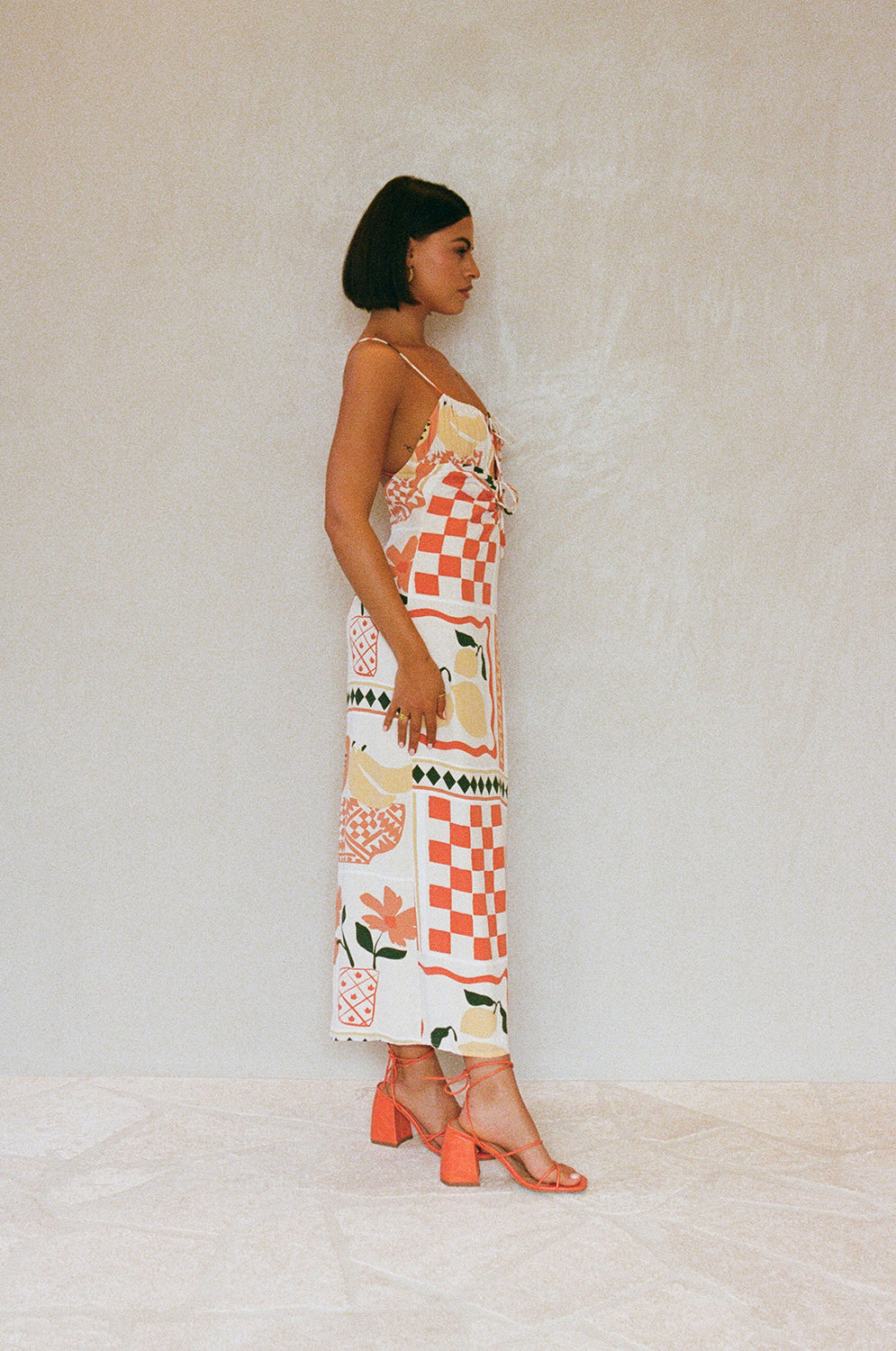 Exclusive Prego Rossa Print Piper Midi Dress for Stylish Vibes