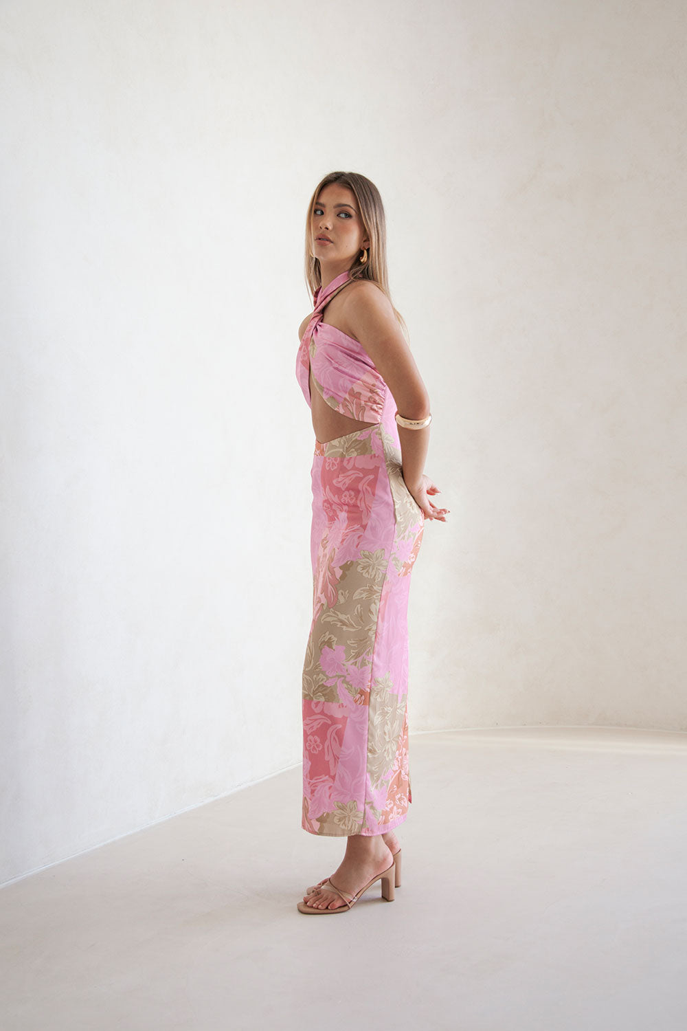 Exclusive Sabo Joelle Florent Patchwork Silk Midi Dress