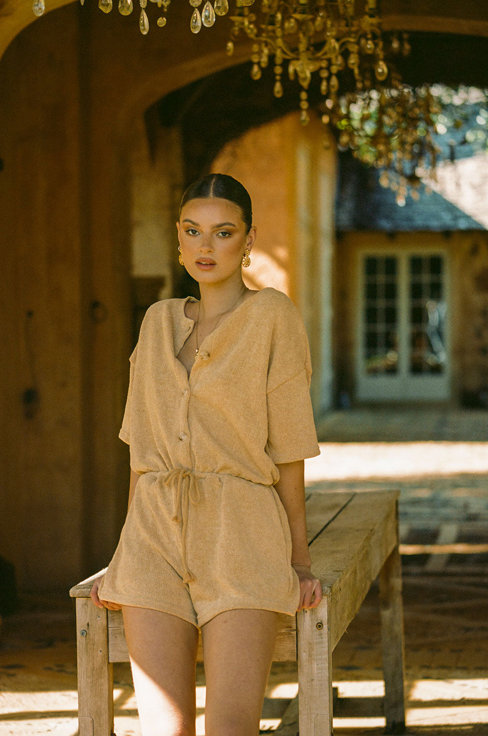 Mustard Lightweight Knit Juniper Playsuit - A Comfy and Cute Go - to Outfit