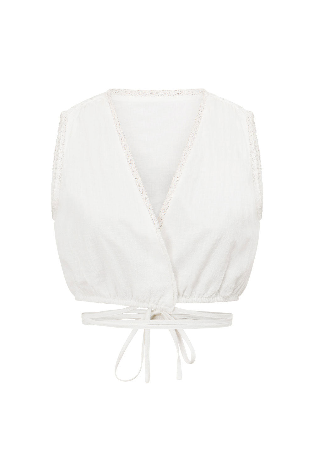 Exquisite White Natural Cotton Jadey Women's Top